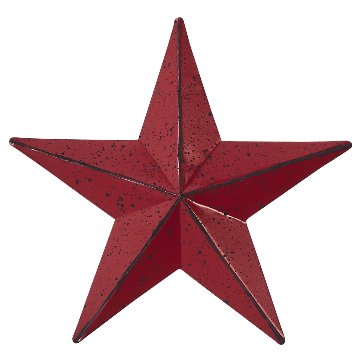 Faceted Metal Star Burgundy Wall Hanging 4x4