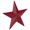 Faceted Metal Star Burgundy Wall Hanging 4x4