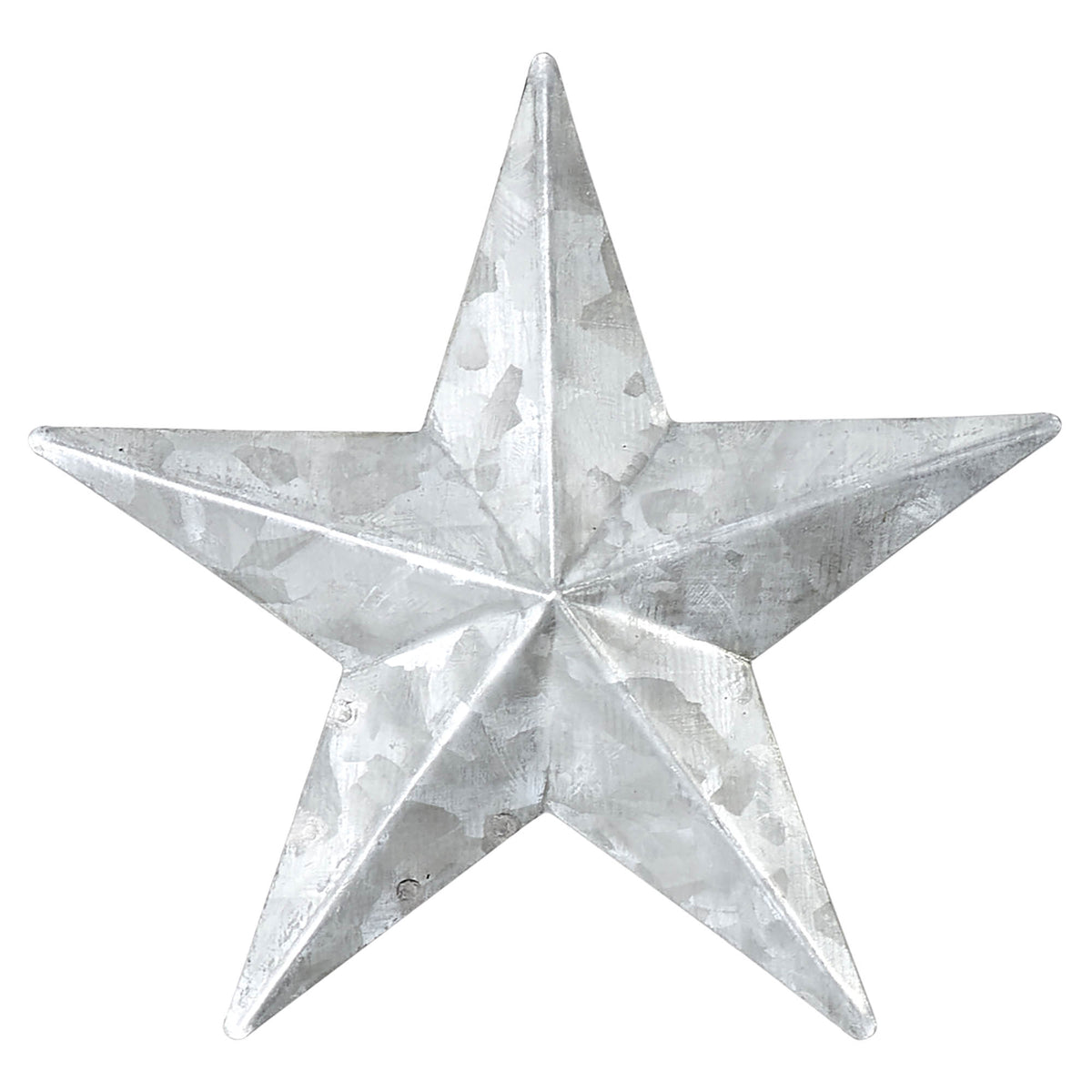 Faceted Metal Star Galvanized Wall Hanging 4x4