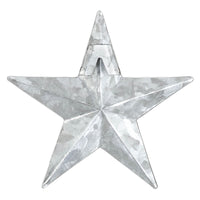 Faceted Metal Star Galvanized Wall Hanging 4x4