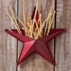 Faceted Metal Star Burgundy Wall Hanging w/ Pocket 12x12