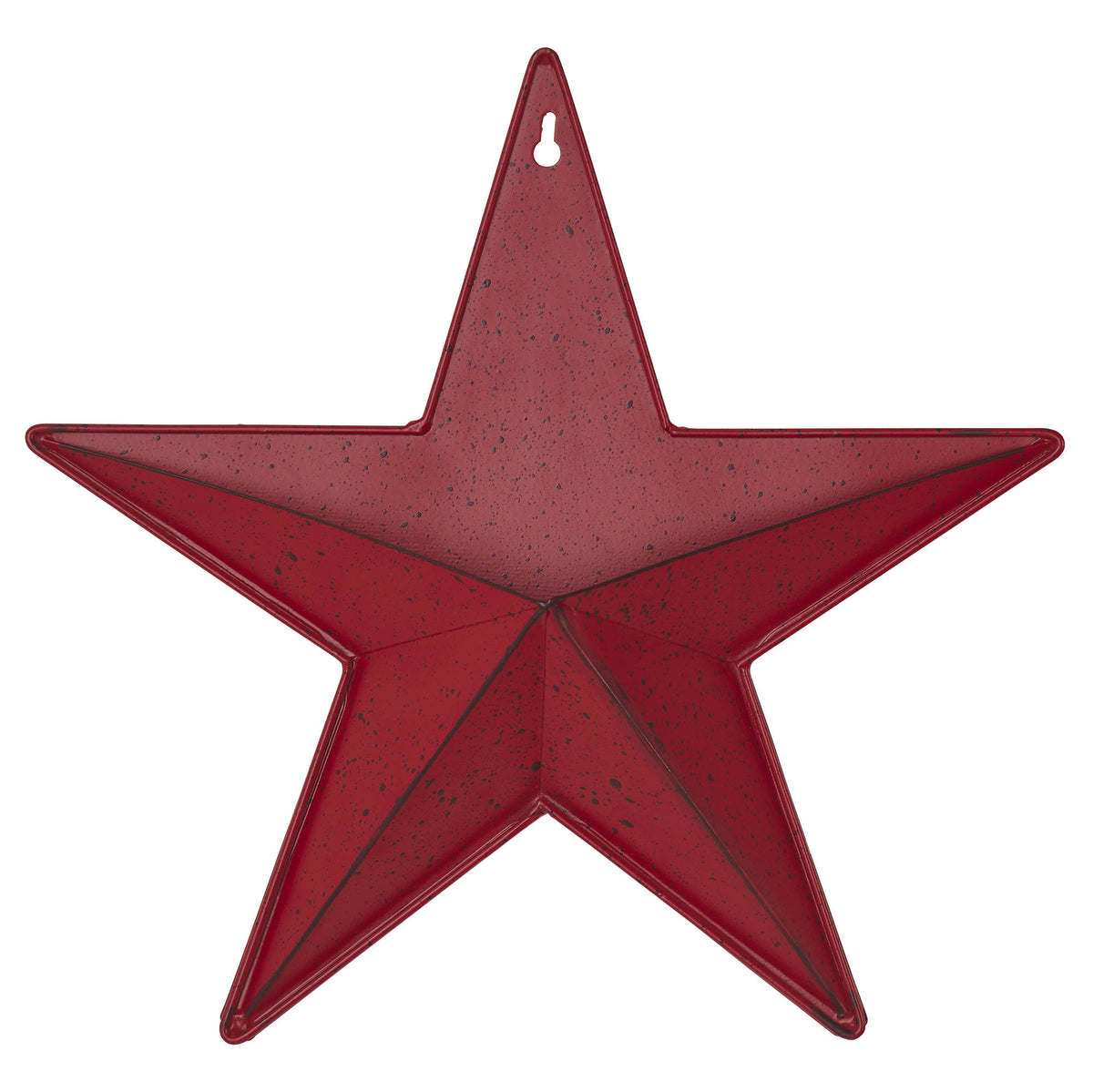Faceted Metal Star Burgundy Wall Hanging w/ Pocket 12x12