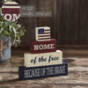 Home Of The Free Wooden Block Stack 8x8x1.25
