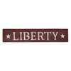 Burgundy Liberty Wooden Sign 3x14