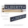 Navy Liberty Wooden Sign 3x14