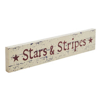 Stars & Stripes Wooden Sign 2.75x13