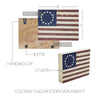 Colonial Flag Wooden Sign 6x8x1.5