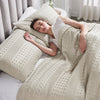 VHC Brands Waffle Weave Natural Standard Sham Set, 20x26 - Farmhouse Boho Decorative Pillow Covers (2-Pack)