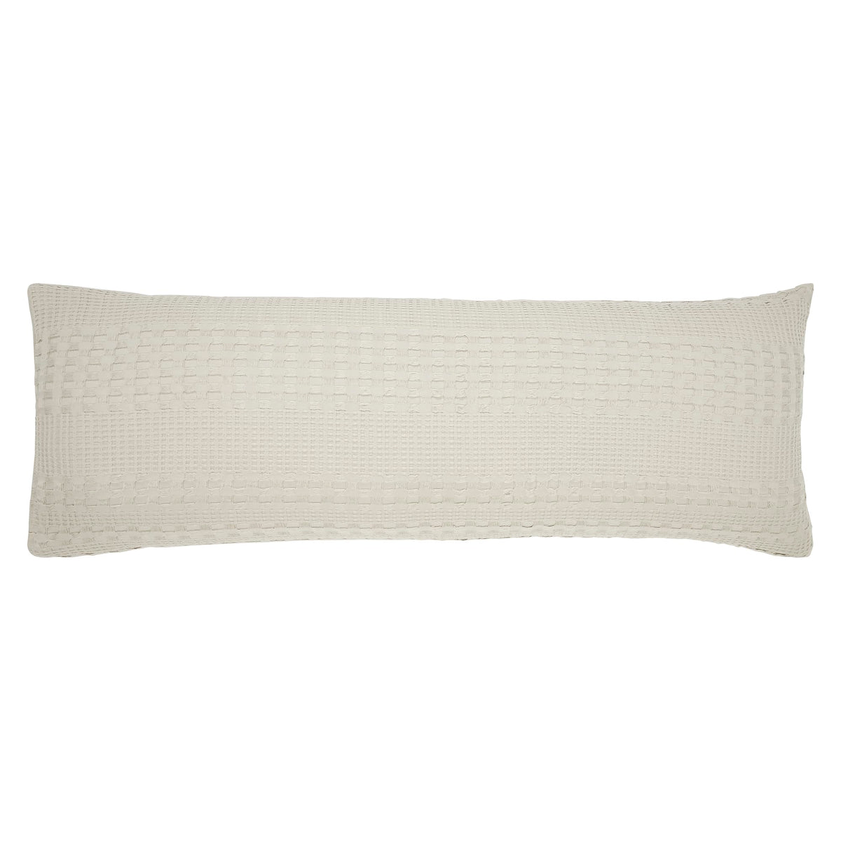 VHC Brands Waffle Weave Natural Body Pillow Cover, 20x54 - Farmhouse Boho Decorative Throw Pillow Sham