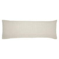 VHC Brands Waffle Weave Natural Body Pillow Cover, 20x54 - Farmhouse Boho Decorative Throw Pillow Sham