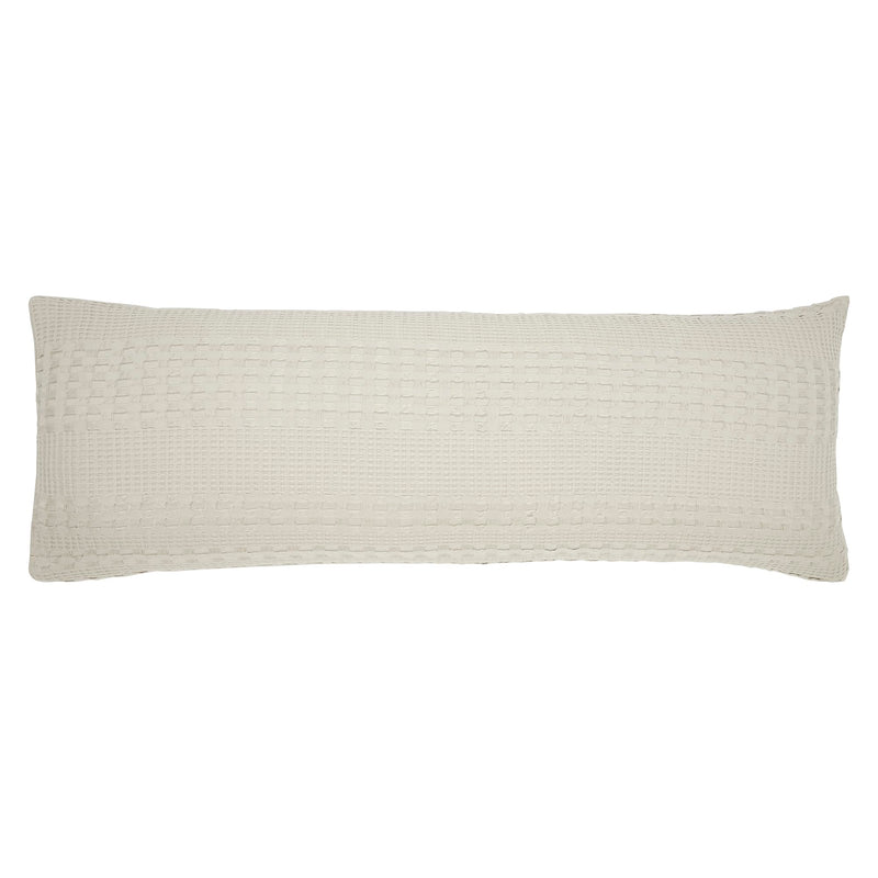 VHC Brands Waffle Weave Natural Body Pillow Cover, 20x54 - Farmhouse Boho Decorative Throw Pillow Sham
