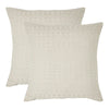 VHC Brands Waffle Weave Natural Euro Sham Set, 26x26 - Farmhouse Boho Decorative Pillow Covers (2-Pack)