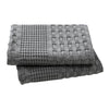 VHC Brands Dark Gray Waffle Weave Queen Sham Set (2-Pack) 20x30 - Farmhouse Boho Decorative Pillow Covers
