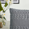 VHC Brands Dark Gray Waffle Weave Queen Sham Set (2-Pack) 20x30 - Farmhouse Boho Decorative Pillow Covers