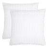 VHC Brands Waffle Weave White Pillow Cover Set (2-Pack) - 24x24 Farmhouse Boho Decorative Throw Pillow Shams for Bedroom & Living Room Decor