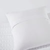 VHC Brands Waffle Weave White Pillow Cover Set (2-Pack) - 24x24 Farmhouse Boho Decorative Throw Pillow Shams for Bedroom & Living Room Decor