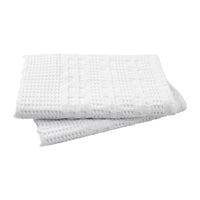 VHC Brands Waffle Weave White Euro Shams (Set of 2), 26x26 - Farmhouse Boho Decorative Pillow Covers