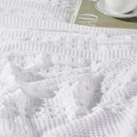 VHC Brands Waffle Weave White Euro Shams (Set of 2), 26x26 - Farmhouse Boho Decorative Pillow Covers