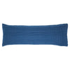 VHC Brands Waffle Weave Navy Blue Body Pillow Cover, 20x54 - Decorative Throw Pillow Sham, Boho Farmhouse Bedroom Decor