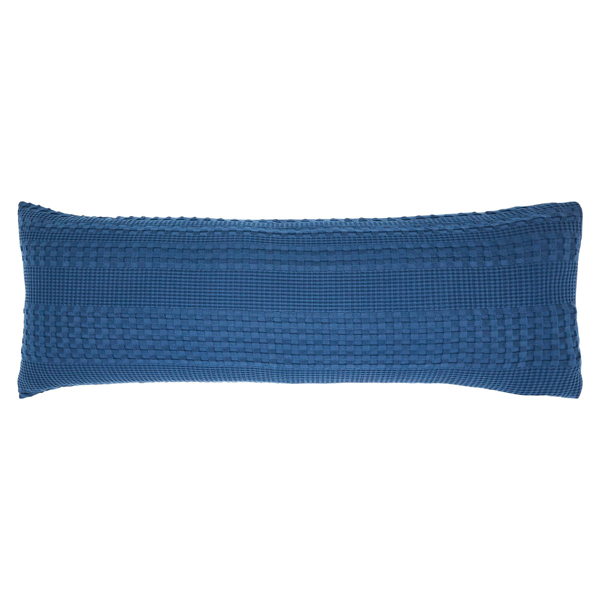VHC Brands Waffle Weave Navy Blue Body Pillow Cover, 20x54 - Decorative Throw Pillow Sham, Boho Farmhouse Bedroom Decor