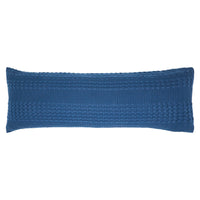 VHC Brands Waffle Weave Navy Blue Body Pillow Cover, 20x54 - Decorative Throw Pillow Sham, Boho Farmhouse Bedroom Decor