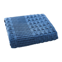 VHC Brands Waffle Weave Navy Blue Body Pillow Cover, 20x54 - Decorative Throw Pillow Sham, Boho Farmhouse Bedroom Decor