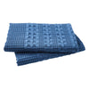 VHC Brands Waffle Weave Navy Euro Shams (Set of 2, 26x26) - Farmhouse Boho Decorative Pillow Covers
