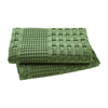 VHC Brands Waffle Weave Olive Green Standard Shams (Set of 2) 20x26 - Farmhouse & Boho Decorative Pillow Covers for Bedroom Decor