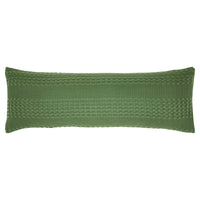 VHC Brands Waffle Weave Olive Green Body Pillow Cover, 20x54 - Boho Farmhouse Decorative Throw Pillow Sham