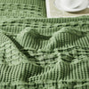 VHC Brands Waffle Weave Olive Green Euro Sham Set (2-Pack) 26x26 - Farmhouse Boho Decorative Pillow Covers
