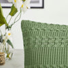VHC Brands Waffle Weave Olive Green Euro Sham Set (2-Pack) 26x26 - Farmhouse Boho Decorative Pillow Covers