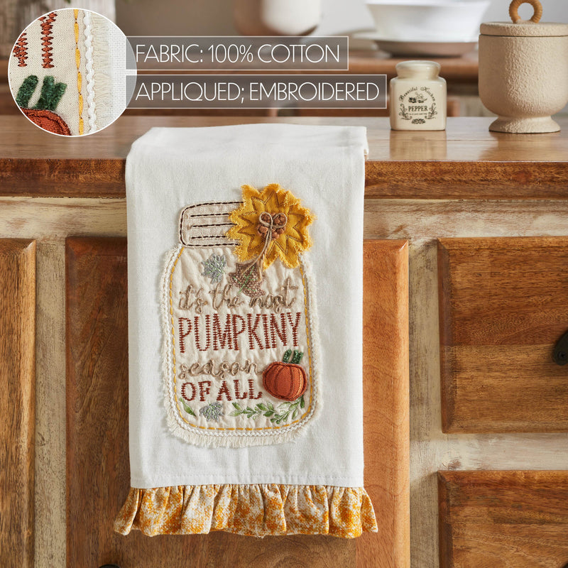 Pumpkiny Season Tea Towel 19x28