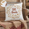 Give Thanks Wreath Pom Pom Pillow 18x18