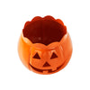 Tealight Holder Jack-O-Lantern Orange 3x3.5x3.5