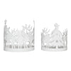 Votive Candle Holder Reindeer Antique White Set of 2