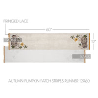 Autumn Pumpkin Patch Stripes Runner 12x60