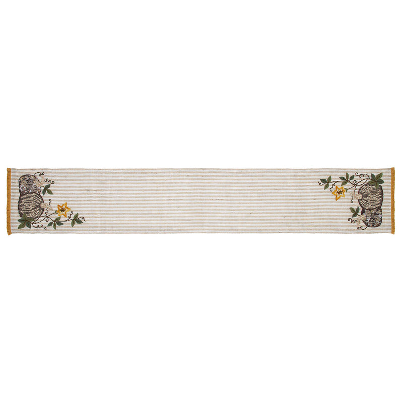 Autumn Pumpkin Patch Stripes Runner 12x72