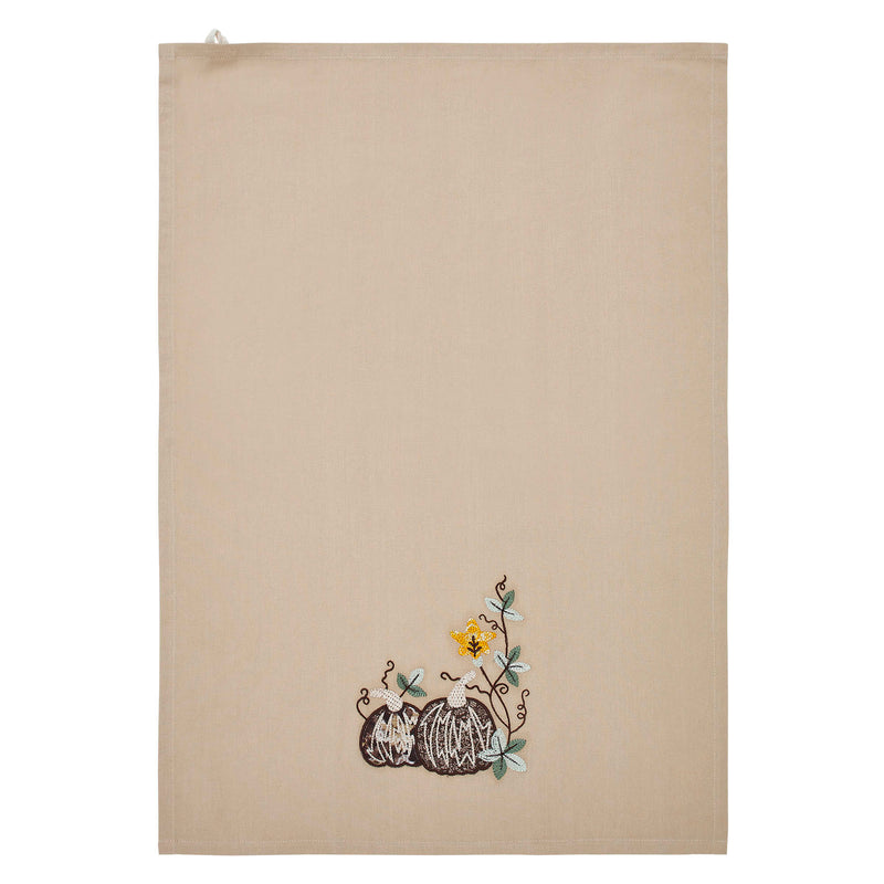 Autumn Pumpkin Patch Tea Towel 19x28