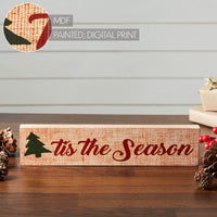 Tis The Season Block Sign 3x13