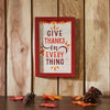 Give Thanks In Everything Fall Leaves Wall Sign 12x8