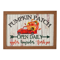 Shiplap Pumpkin Patch Red Truck Wall Sign 10x14