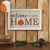 Welcome To Our Home Pumpkin Wall Sign 10x16