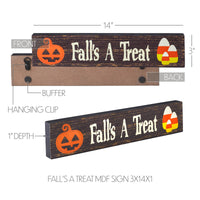 Fall's A Treat MDF Sign 3x14x1