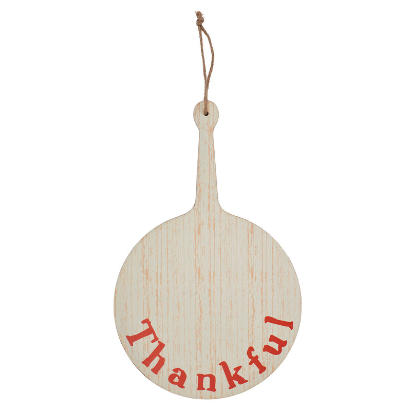 Thankful Round MDF Cutting Board Sign 19x12