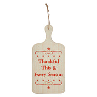 Thankful This & Every Season MDF Cutting Board Sign 18x8.5