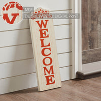 Welcome MDF Wall Sign Harvest Color 18x6