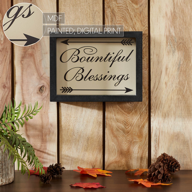 Bountiful Blessings w/ Arrows MDF Wall Sign 8x10.5x1.5