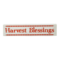 Harvest Blessings w/ Mini Stars MDF Sign 3x14x1