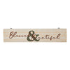 Blessed & Bountiful Cream Base MDF Sign 3x14