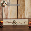 Blessed & Bountiful Cream Base MDF Sign 3x14